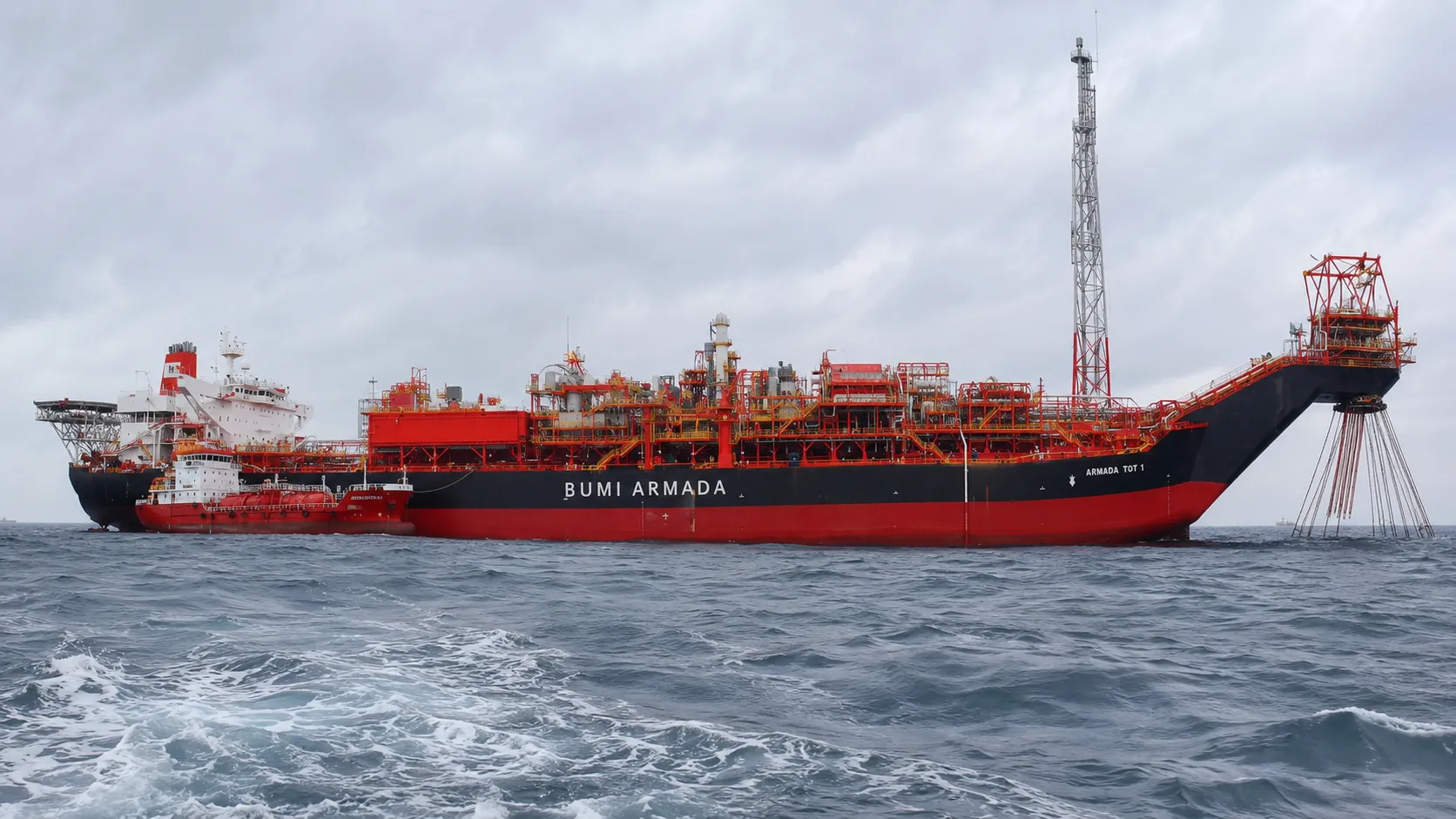 A Bumi Armada FPSO vessel anchored on the open sea