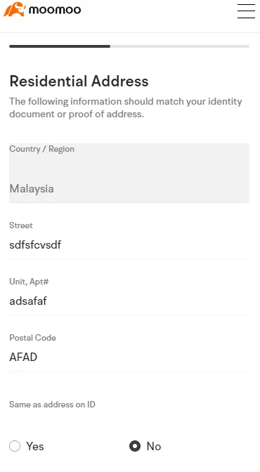 moomoo registration process mala