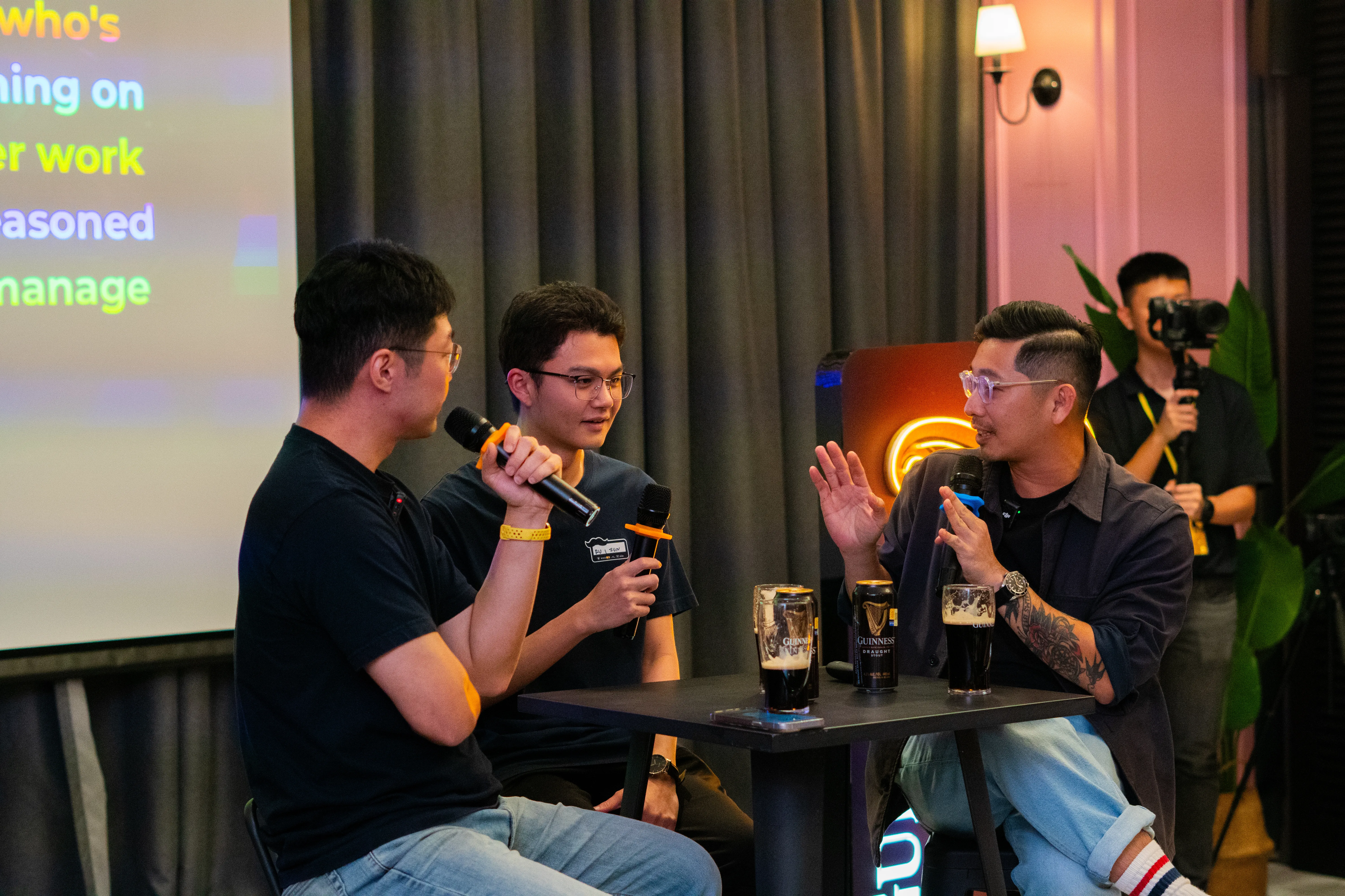 Men having a discussion