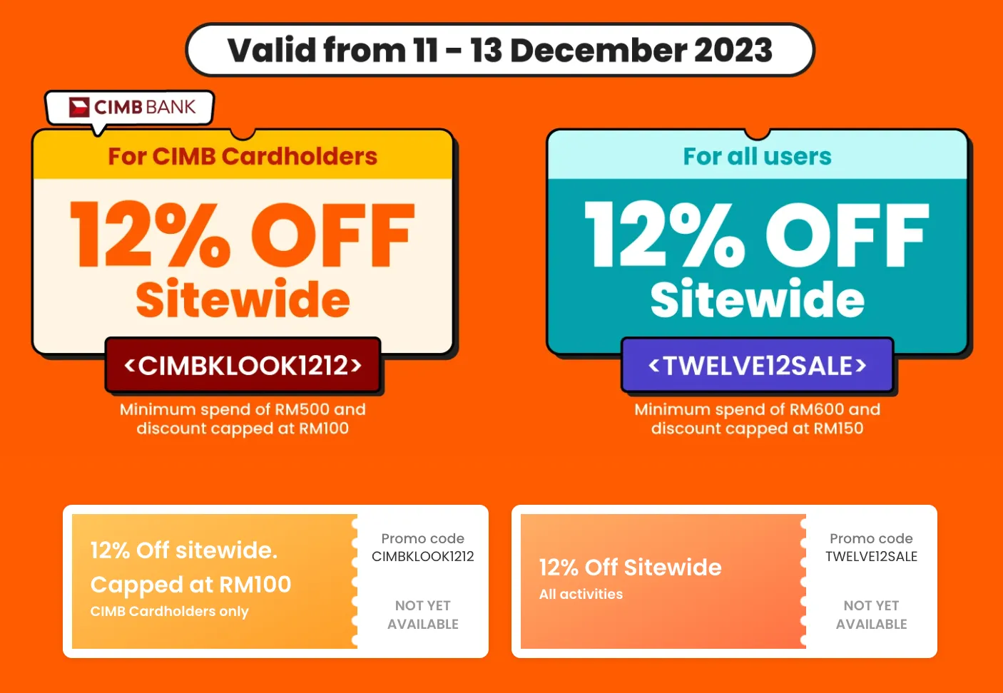 Klook 12.12 promotion sale 2023
