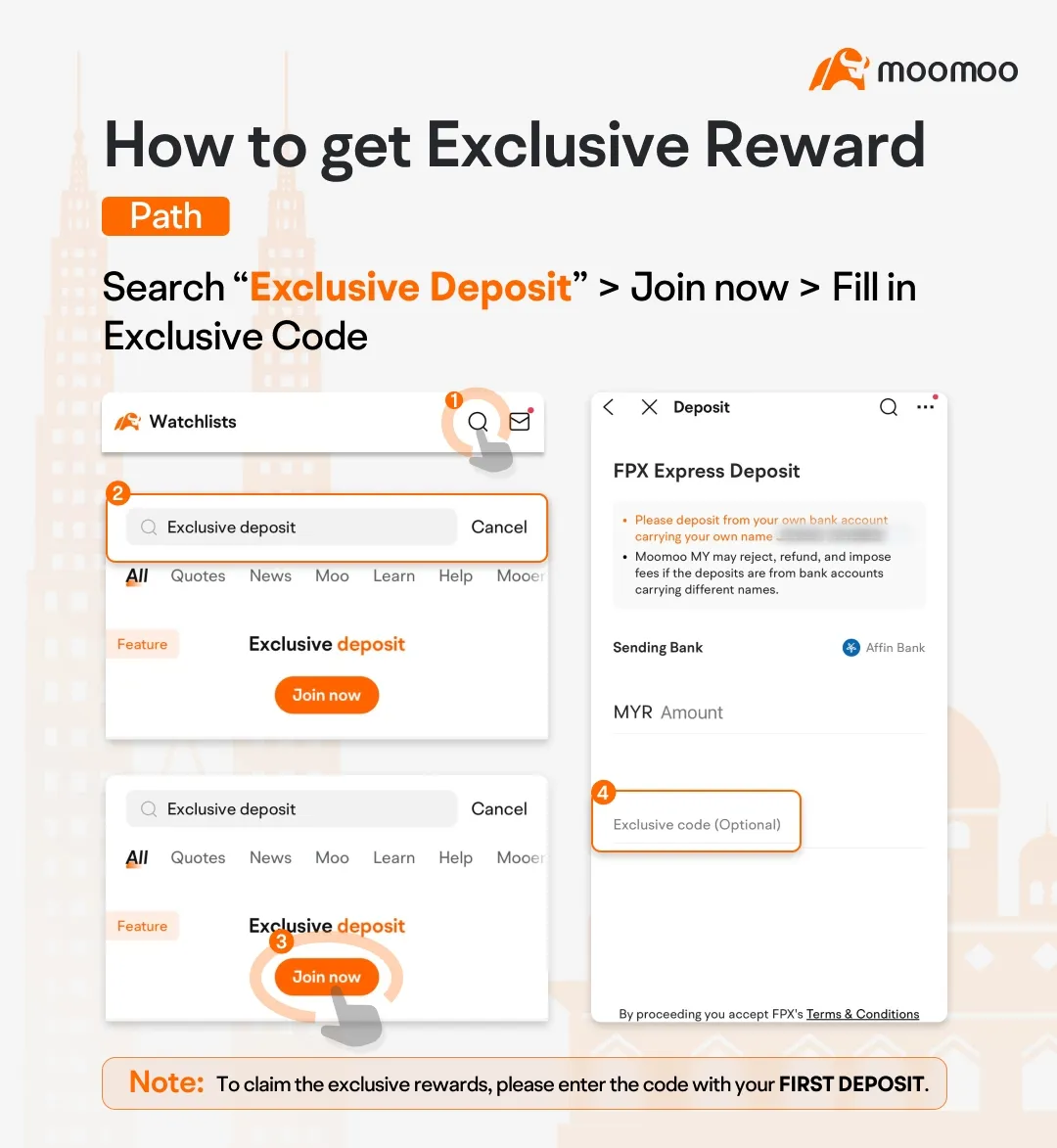 moomoo's exclusive reward for first time deposits