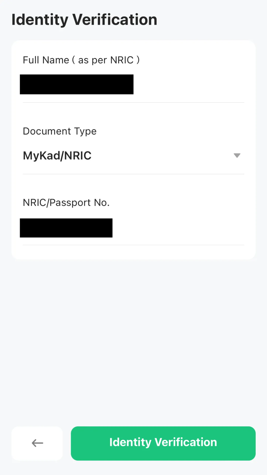 M+ Global Account Opening Identity Verification